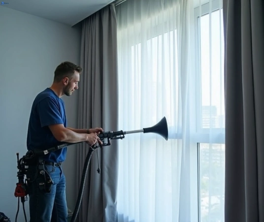 Professional commercial curtain cleaning process equipment Matty Curtain Cleaning morayfield