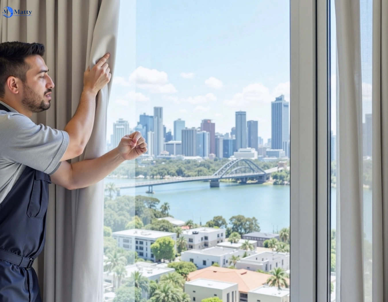 Professional curtain steam cleaning service morayfield QLD by Matty Curtain Cleaning